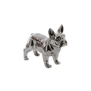 Szobrocska kutya BULL, 29 cm - ezüst