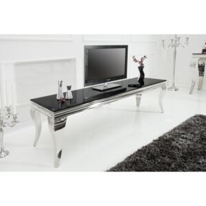 TV asztal BARROCK 160 cm - ezüst, fekete