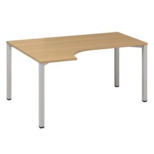 Alfa 200 ergo irodai asztal, 180 x 120 x 74,2 cm, balos kivitel, bÜkk mintázat, RAL9022