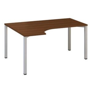 Alfa 200 ergo irodai asztal, 180 x 120 x 74,2 cm, balos kivitel, dió mintázat, RAL9022