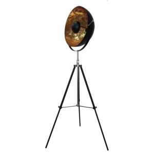 Fém állólámpa, 160 cm, fekete-arany - AUDITION