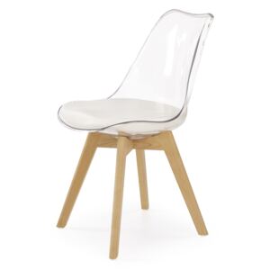 Modern műanyag szék üléspárnával, átlátszó - CARDIFF