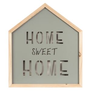 Világító fali dekoráció Home sweet Home felirattal, LED-es, házikó - FJORD