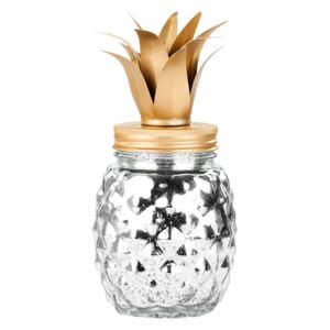 LED-es ananász formájú üveg, ezüst - ANANASMANIA