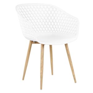 Modern műanyag szövött szék, fehér - MANILLE