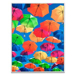 Falikép 30x40 cm, esernyők - PLUIE DE JOIE
