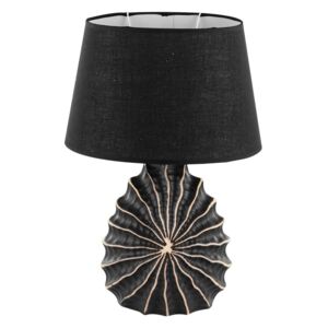 Asztali lámpa, absztrakt talppal, 47 cm, fekete - TRITON