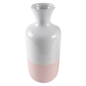 Kerámia váza, fehér és rózsaszín - CORTE
