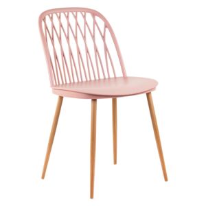 Modern műanyag szék, púderrózsaszín - CIGALE