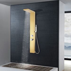 VidaXL aranyszínű 201 típusú rozsdamentes acél zuhanypanelrendszer