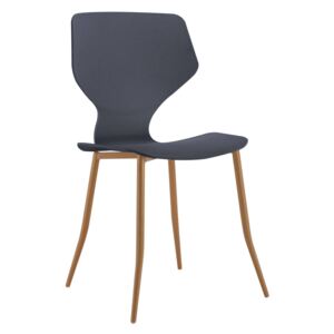 Modern műanyag szék, antracit - FOURMI