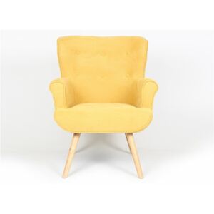 Modern karfás fotel, sárga - COTTAGE