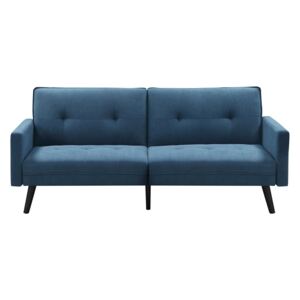 Háromszemélyes kanapé Corner (taburettel) (kék)