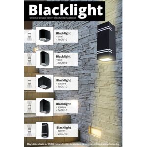 V-TAC Blacklight Double-2 kültéri oldalfali lámpa IP44 (2xGU10)