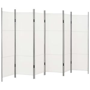 Fehér 6 paneles paraván 300 x 180 cm