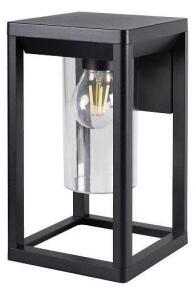 LED lámpatest , oldalfali , E27 foglalat , fekete , 27 cm , kültéri , IP44 , Kanlux , VIMO