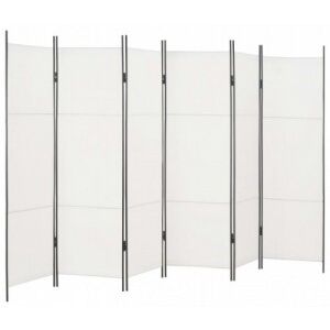 Fehér 6 paneles paraván 300 x 180 cm
