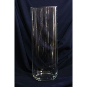 Üveg váza állványon (m. 40cm, á. 14 cm) méret