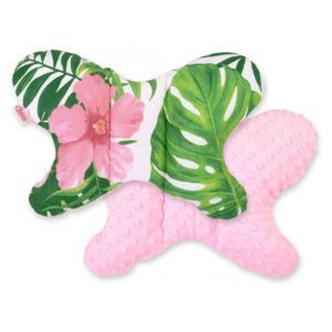 Sweet baby minky pillangó párna - trópus, rózsaszín