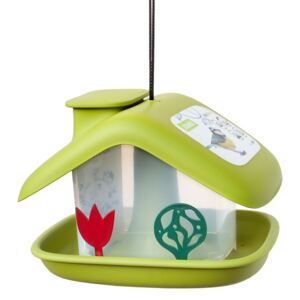 Domek zöld színű madáretető - Plastia