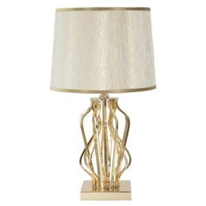 Glam fehér asztali lámpa aranyszínű lámpatesttel - Mauro Ferretti