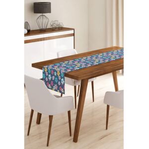 Blue Flowers mikroszálas asztali futó, 45 x 145 cm - Minimalist Cushion Covers