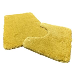 Powder shaggy vajpuha mustár 2 részes 50x80cm fürdőszobaszőnyeg