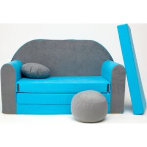 Gyerek kanapé Misty - szürke/kék B1 + Sofa gray-blue