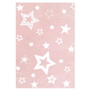 Gyerek szőnyeg STARLIGHT - rózsaszín/fehér 100 x 160 cm