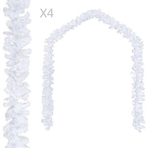 4 darab fehér PVC karácsonyi füzér 270 cm