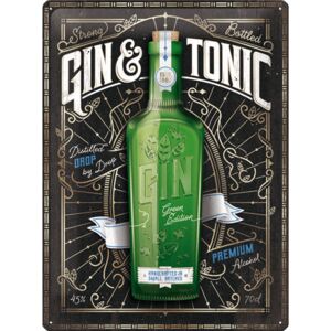 Buvu Fémtáblák: Gin & Tonic Green Edition - 30x40 cm