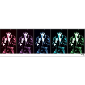 Elvis Presley - 68 Comeback Special Pop Art Festmény reprodukció, (95 x 33 cm)