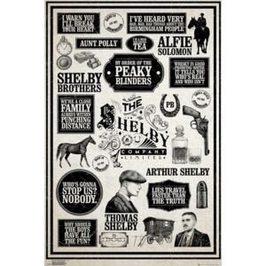 Peaky Blinders - Infographic Plakát, (61 x 91,5 cm)