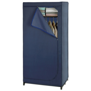 Business kék szövet tárolószekrény, magasság 160 cm - Wenko