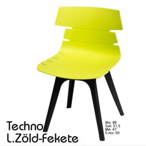 Techno szék lime zöld - fekete lábakkal