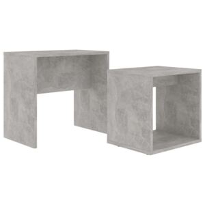 VidaXL betonszürke forgácslap dohányzóasztal szett 48 x 30 x 45 cm