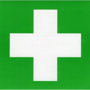 Zdravotnický kříž na lékárničku - samolepka