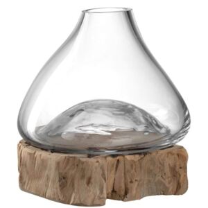 CASOLARE váza fa alapon 21cm széles - Leonardo