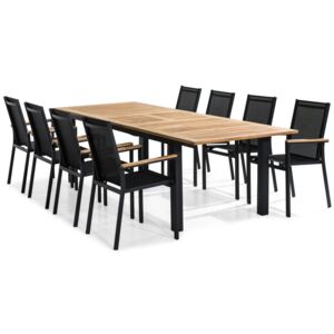 Asztal és szék garnitúra VG4099 Fekete + barna