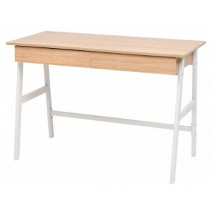 Tölgyfa/fehér színű íróasztal 110 x 55 x 75 cm