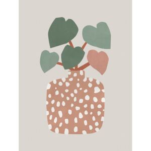 Terrazzo & Heart Plant, (96 x 128 cm)