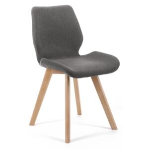 Skandináv stílusú szék fa lábakkal szürkésbarna