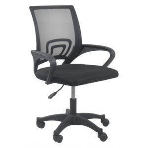 Forgó irodai szék, MORIS, szövet, fekete színben
