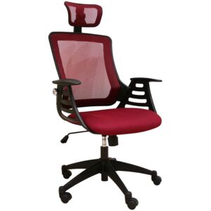 Irodai szék RC77 64.5x49x94cm Piros + fekete