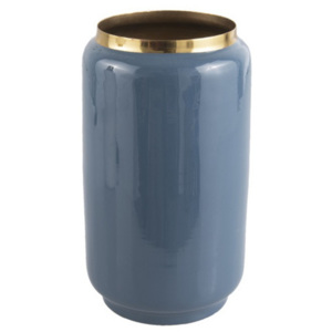 Flare kék váza aranyszínű részletekkel, magasság 25 cm - PT LIVING