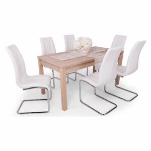 Berta asztal Emma székekkel | 6 személyes étkezőgarnitúra