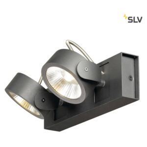 KALU 2 fekete LED 60° fali és mennyezeti lámpa dupla
