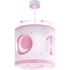 Dalber MOON LIGHT 63234S Gyereklámpa rózsaszín fehér 1xE27 max. 60W 26x26x25 cm