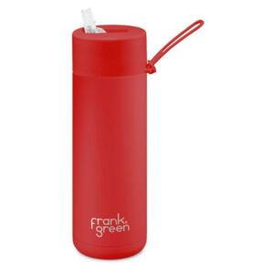 Ceramic Bottle STL rouge termosz, szívószáltartó sport kupakkal, piros, 595ml, kerámia-rozsdamentes acél