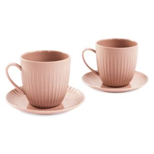 Porcelán, eszpresszó csésze készlet, 2 db., 110 ml, rózsaszín - WD Lifestyle